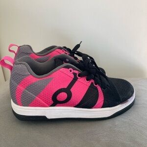 Heelys Youth Black Pink White Skate Shoes Wheels Size US Y3